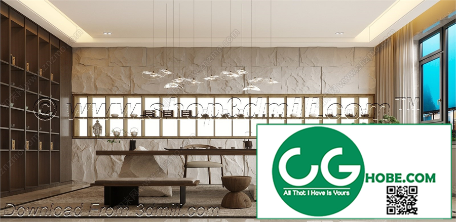 Tea Room 80 3D Model